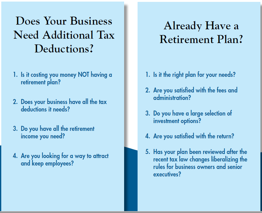 Business Retirement and Taxes